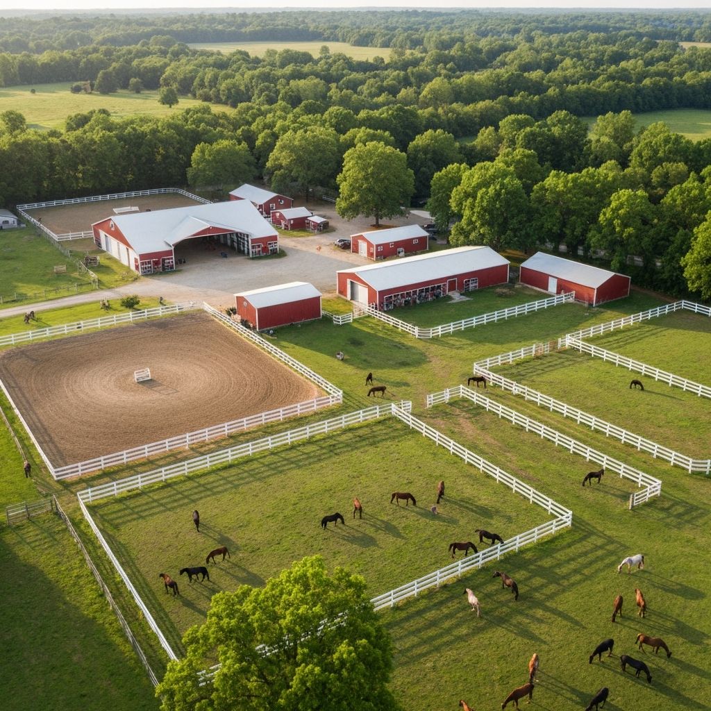 Aerial view of Saddle Up! facility