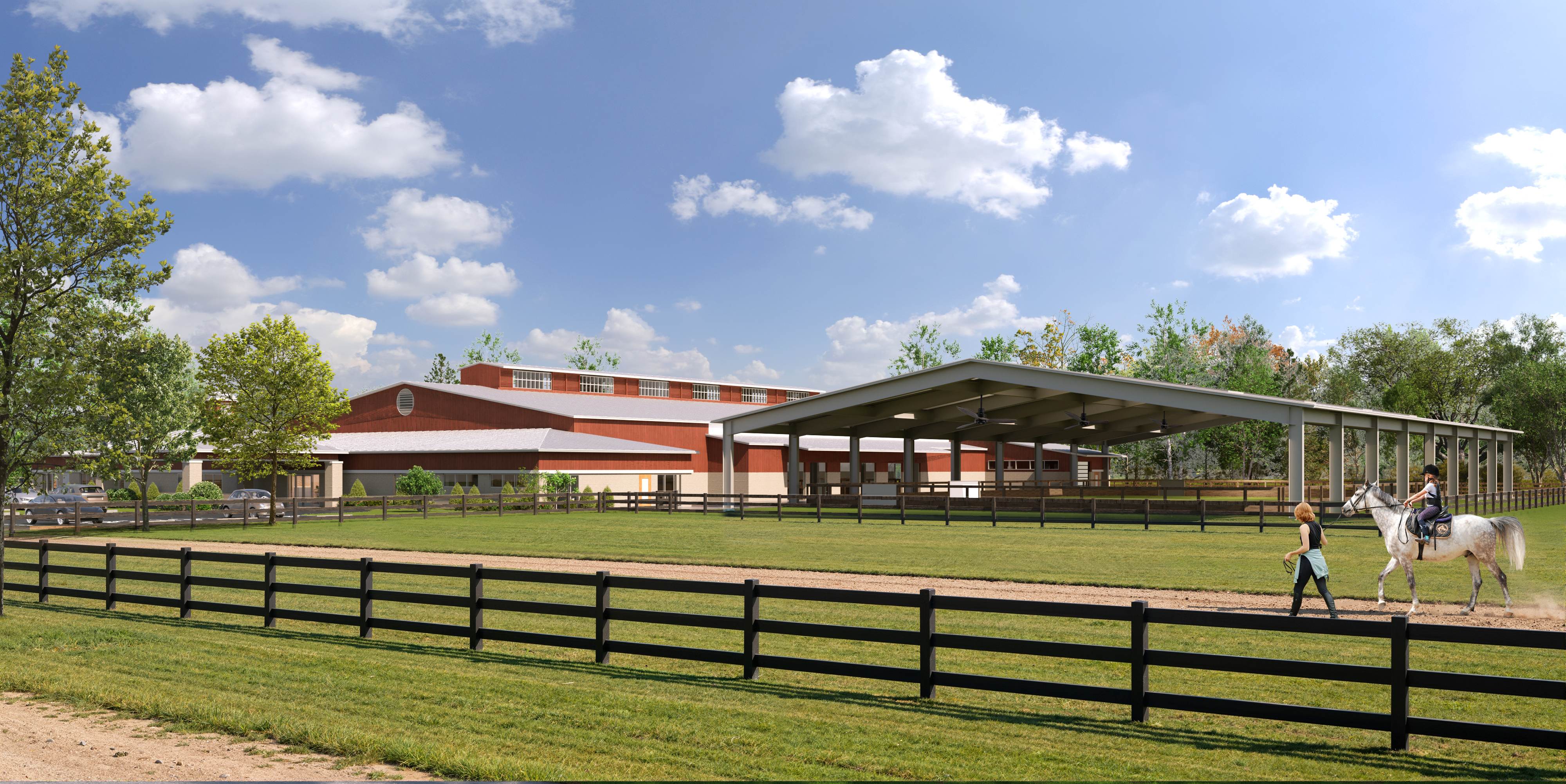 Architectural rendering of the expanded Saddle Up! facility